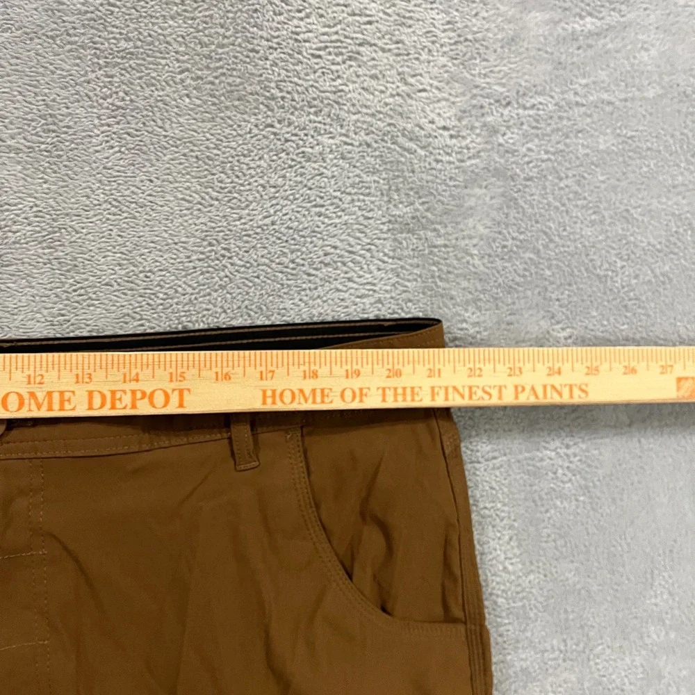 PrAna Stretch Zion Slim Pant II Pants Men 42x30 Sepia Hiking Outdoor Roll Up